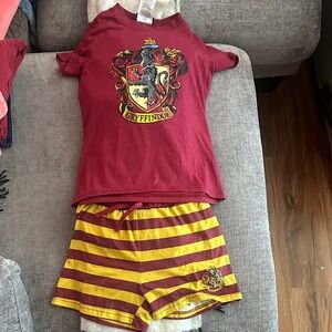 Gryffindor Crest Red and Yellow Pajama Set
